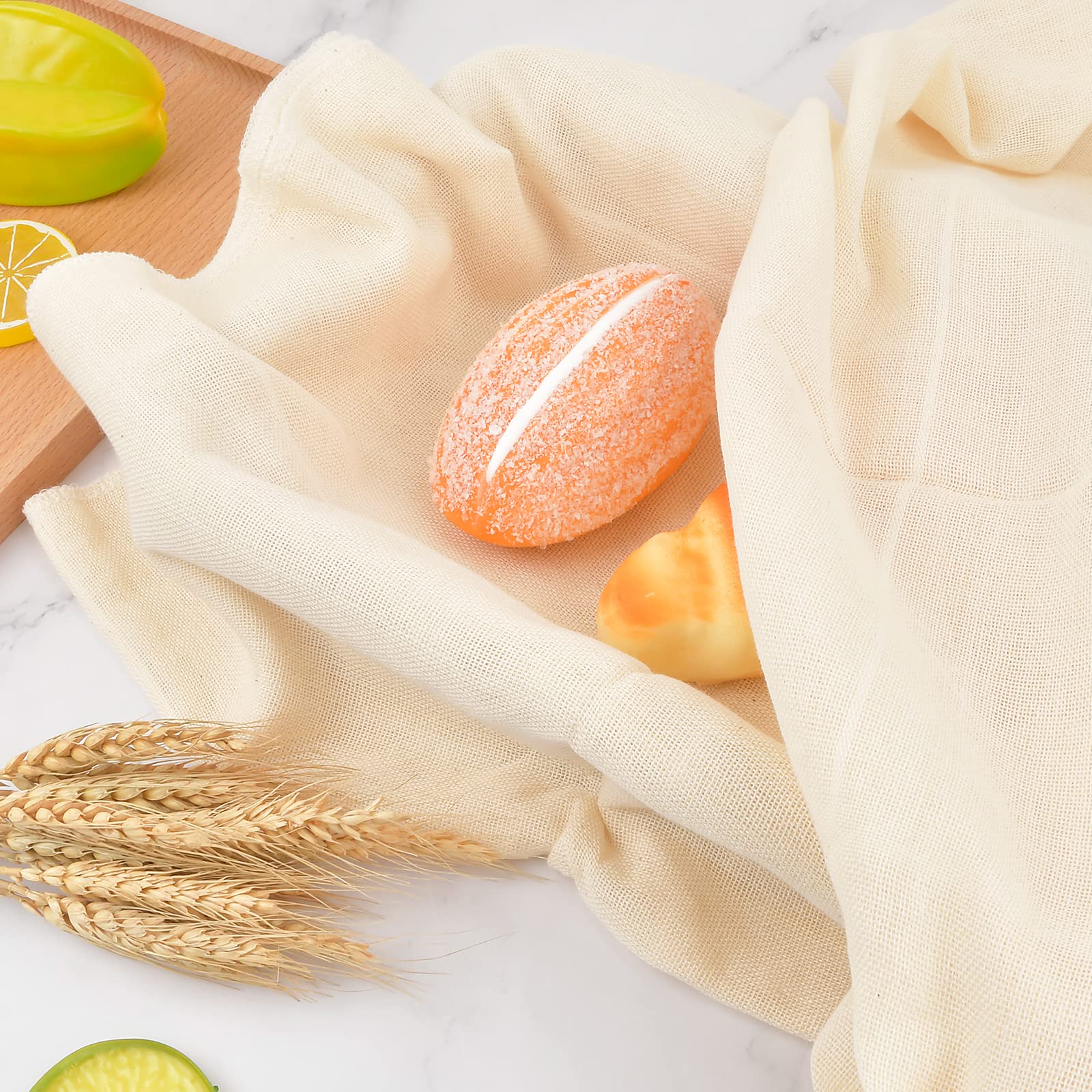 Lot De 2 Étamines En Coton 90x90cm - Mousseline Alimentaire Réutilisable, Filtre à Fromage Et Jus Naturels