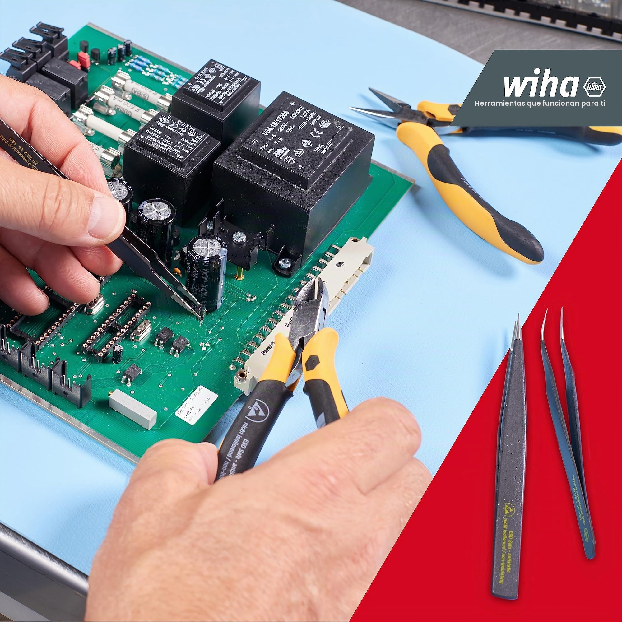 Wiha Juego de pinzas SMD Professional ESD en surtido de 5 unid. incl. caja (32349)