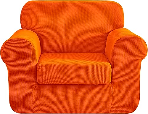 Miniatura 59 de CHUN YI Fundas de sofá de 7 piezas, fundas de sofá lavables, funda elástica para sofá de 3 cojines con respaldo y fundas de cojín separadas, Azul