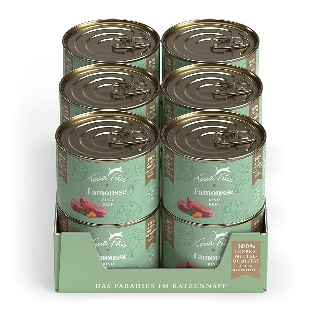 Terra Felis Buey, Famousse Comida húmeda para Gatos, 12x200g