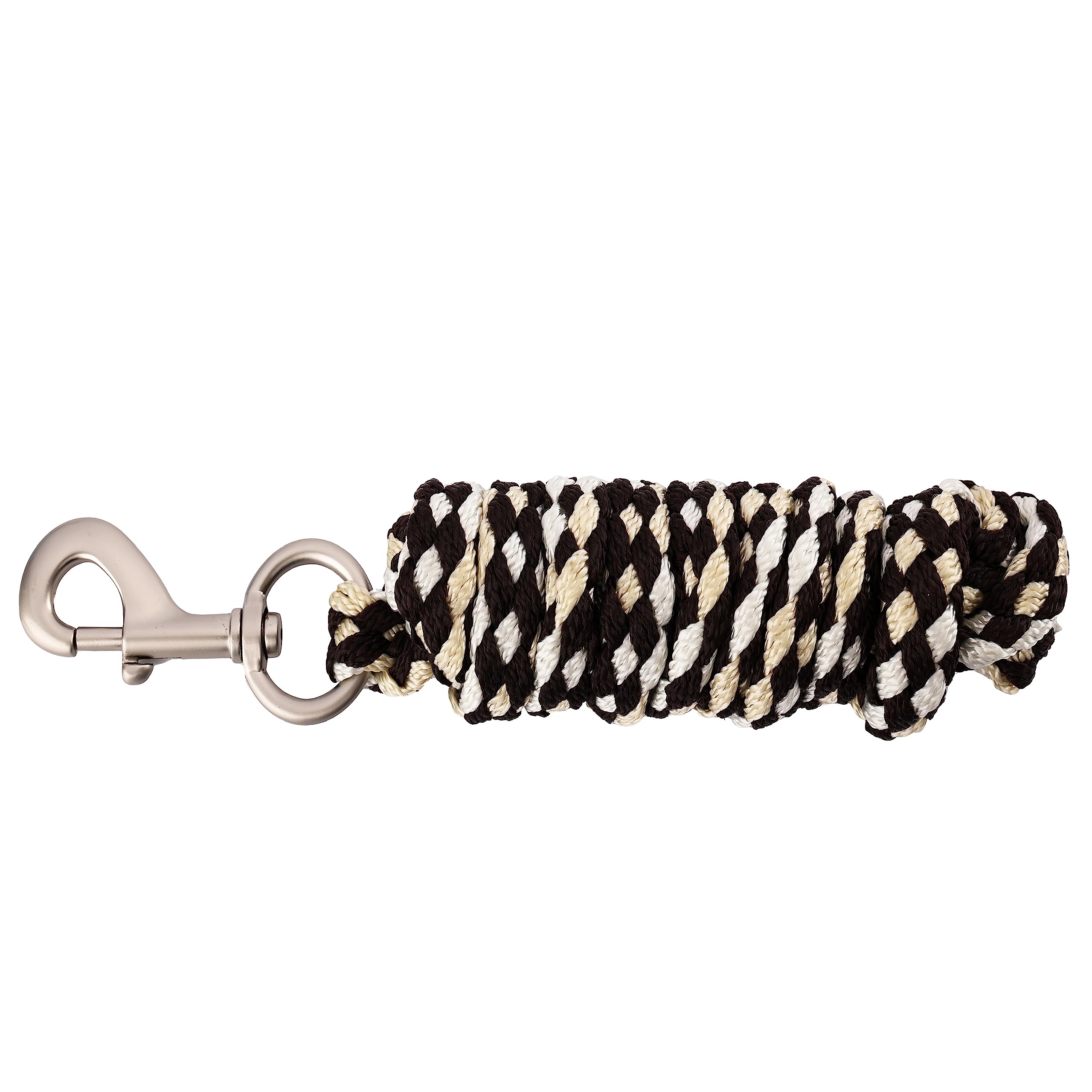 Longe pour cheval - Corde d'attache dans différents designs élégants, longe, corde d'attache pour poney, âne, chèvre, long tricot avec mousqueton jaune brun