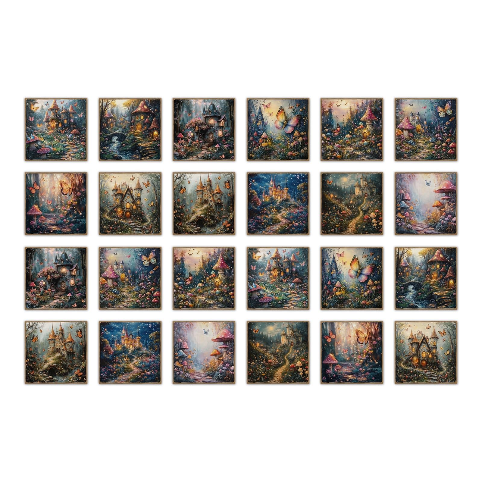 24PCS Tile Wall Stickers Kitchen Bathroom Decorative