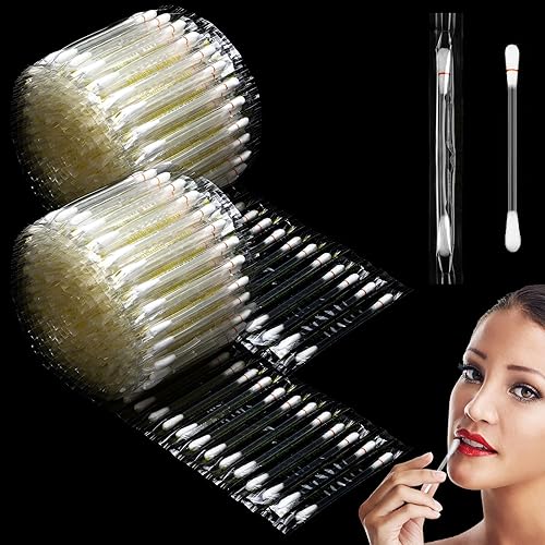 Hoolerry 200 unidades de aceite de labios con vitamina E, hisopos de algodón desechables, aplicadores de aceite de barra de vitamina E, hisopos de