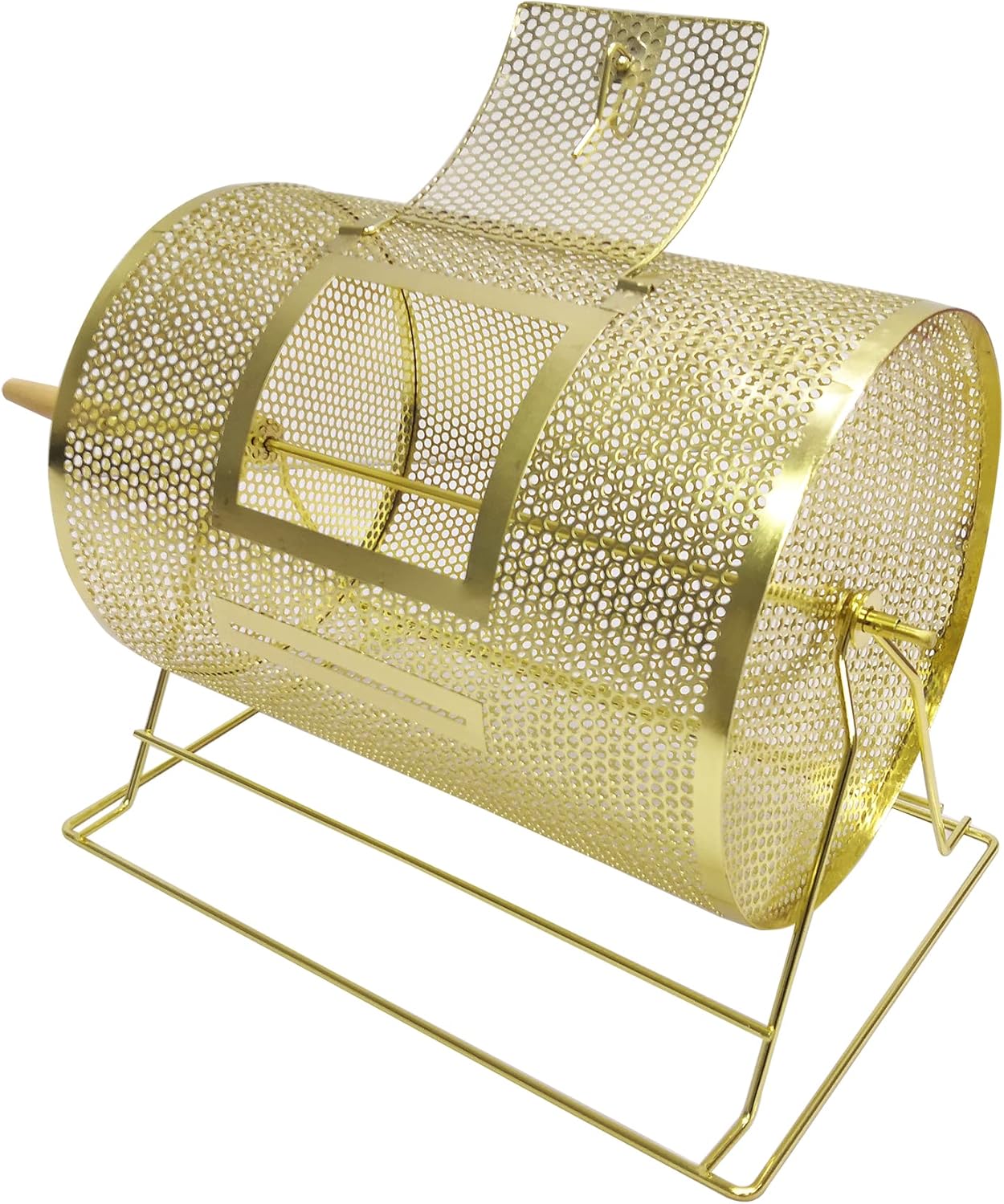 FixtureDisplays® Metal Raffle Drum, Lucky Draw Tumbler, Party Door Prize Lottery Spinner, 12" Diameter Drum, Overall 19X13X15" 119570-2D