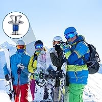 Vista 4 de Adnee Juego de 64 tornillos de fijación de snowboard – Tornillos de montaje para snowboard con arandelas de tornillo para snowboard – Tornillo de 64