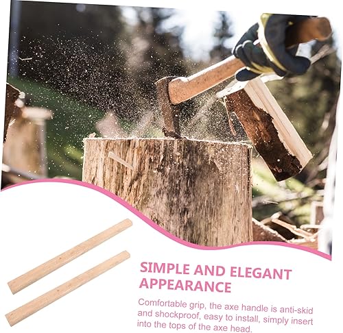 Miniatura 7 de DOITOOL Mango de hacha de campamento, mango de hacha de campamento, mango de hacha de repuesto para hacha ancha, mango de madera para hacha,
