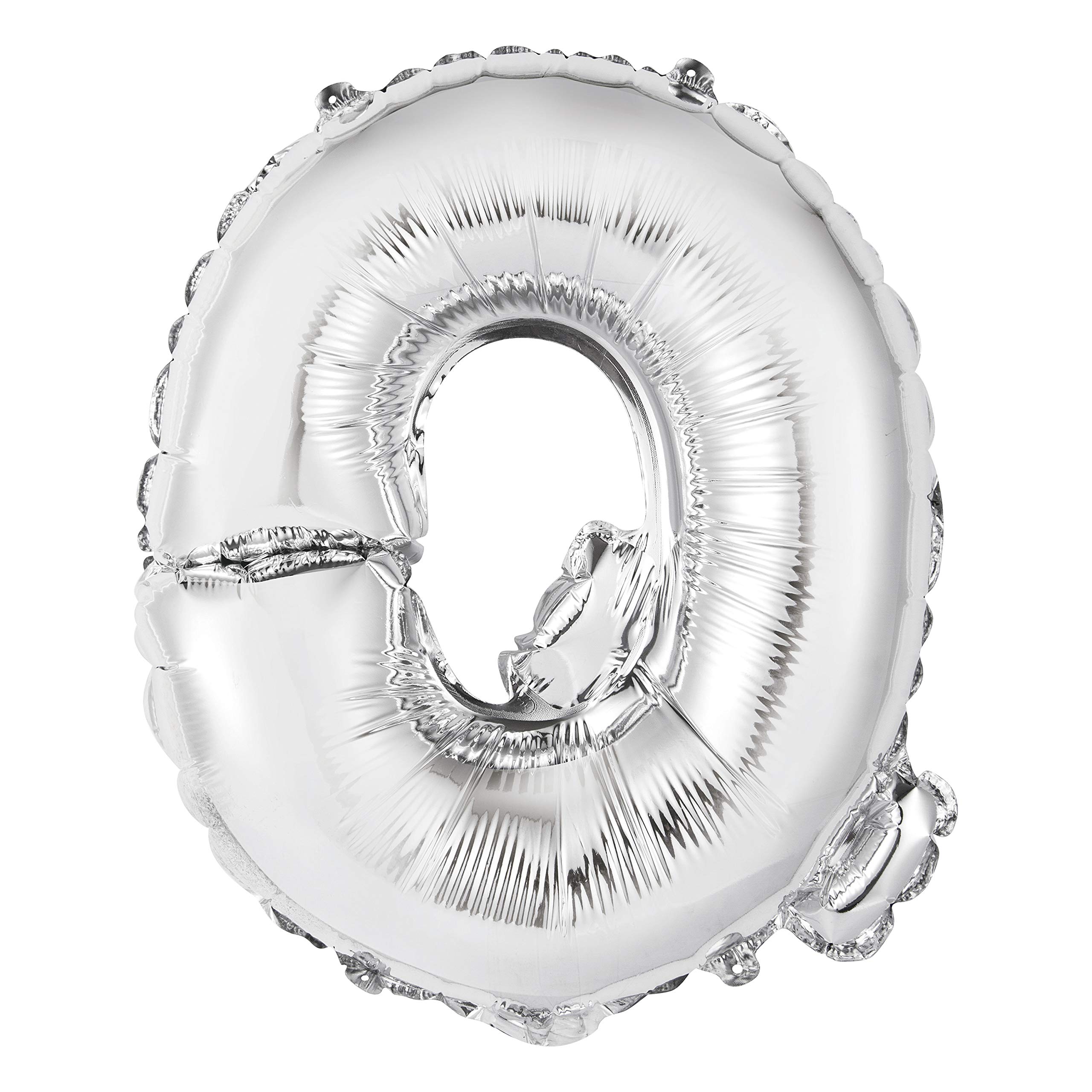 Q - Shaped Silver Foil Balloon (35cm) - Stylish Party Decor for Birthdays, Anniversaries & Celebrations - 1 Pc