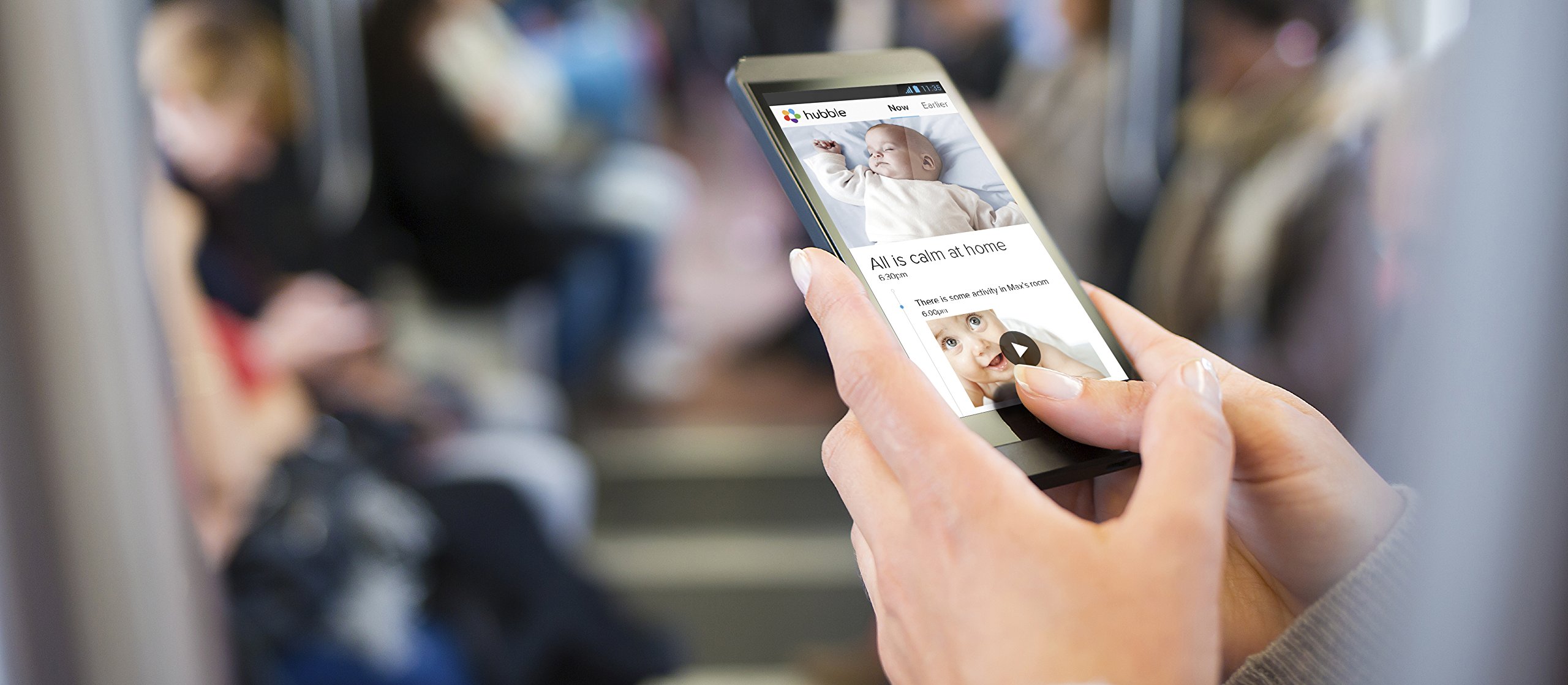 Motorola Babyphone Vidéo connecté Wi-Fi avec écran 4,3" - MBP854 Connect Blanc