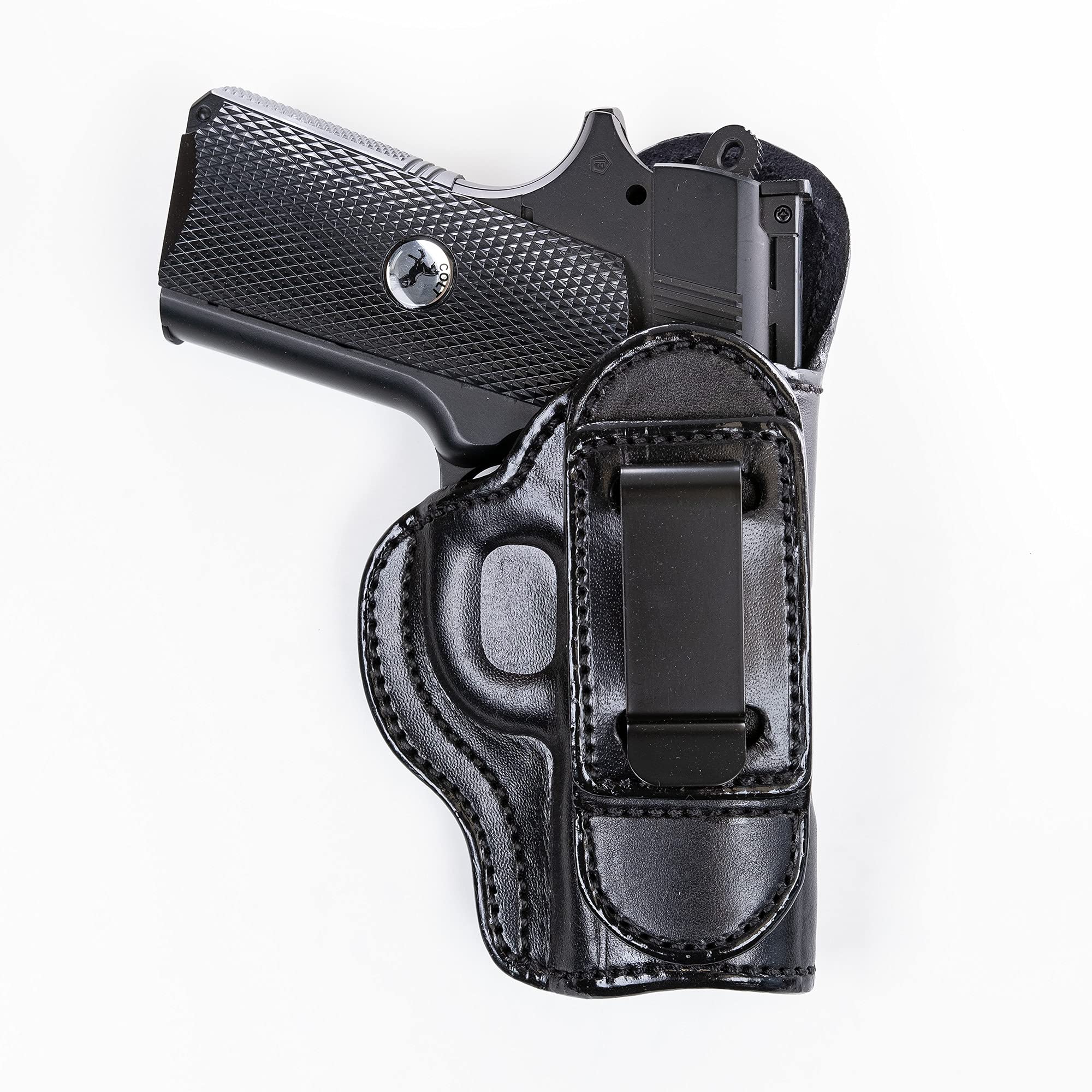 Maxx Carry Compatible with/Replacement for IWB Tuckable Leather Gun Holster Fits: Kimber Micro 9, Ultra Carry II 9mm, .45 ACP, Bersa Thunder 380, Colt 1911 3 inch, Defender, Sig Sauer P365XL