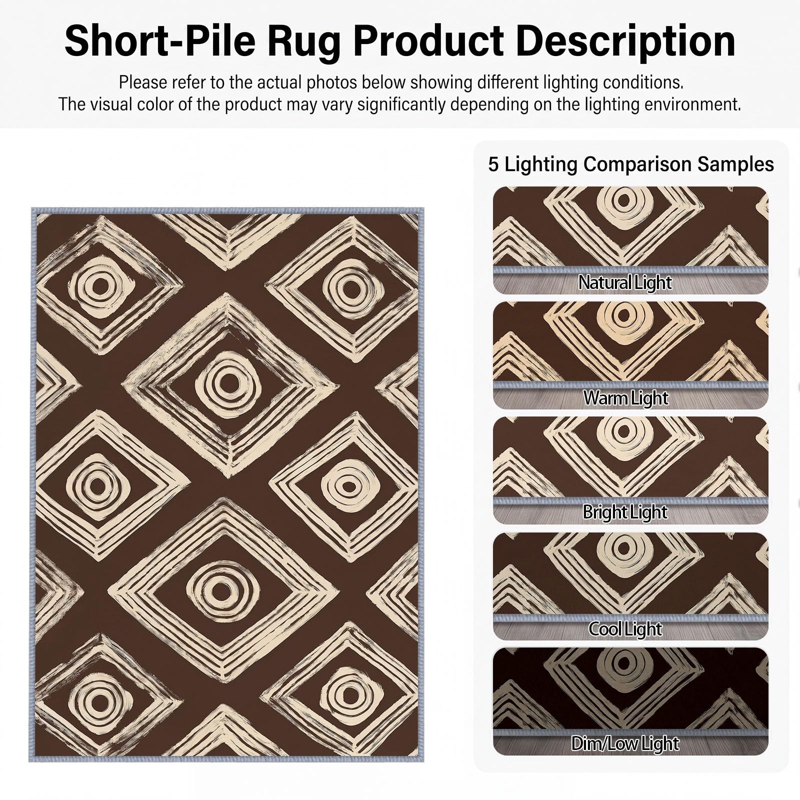 80 x 150 cm, tappeto decorativo in flanella, comfort tradizionale, robusto, geometrico, rombo, rosso scuro, morbido, ipoallergenico, per soggiorno e camera da letto, design moderno, facile da pulire