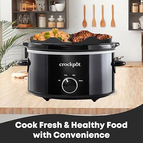 Miniatura 6 de AMR - Revestimientos de olla de cocción lenta 2 en 1 para ollas de 6 a 8 cuartos de galón, revestimiento de silicona para cocinar 2 platos, a prueba