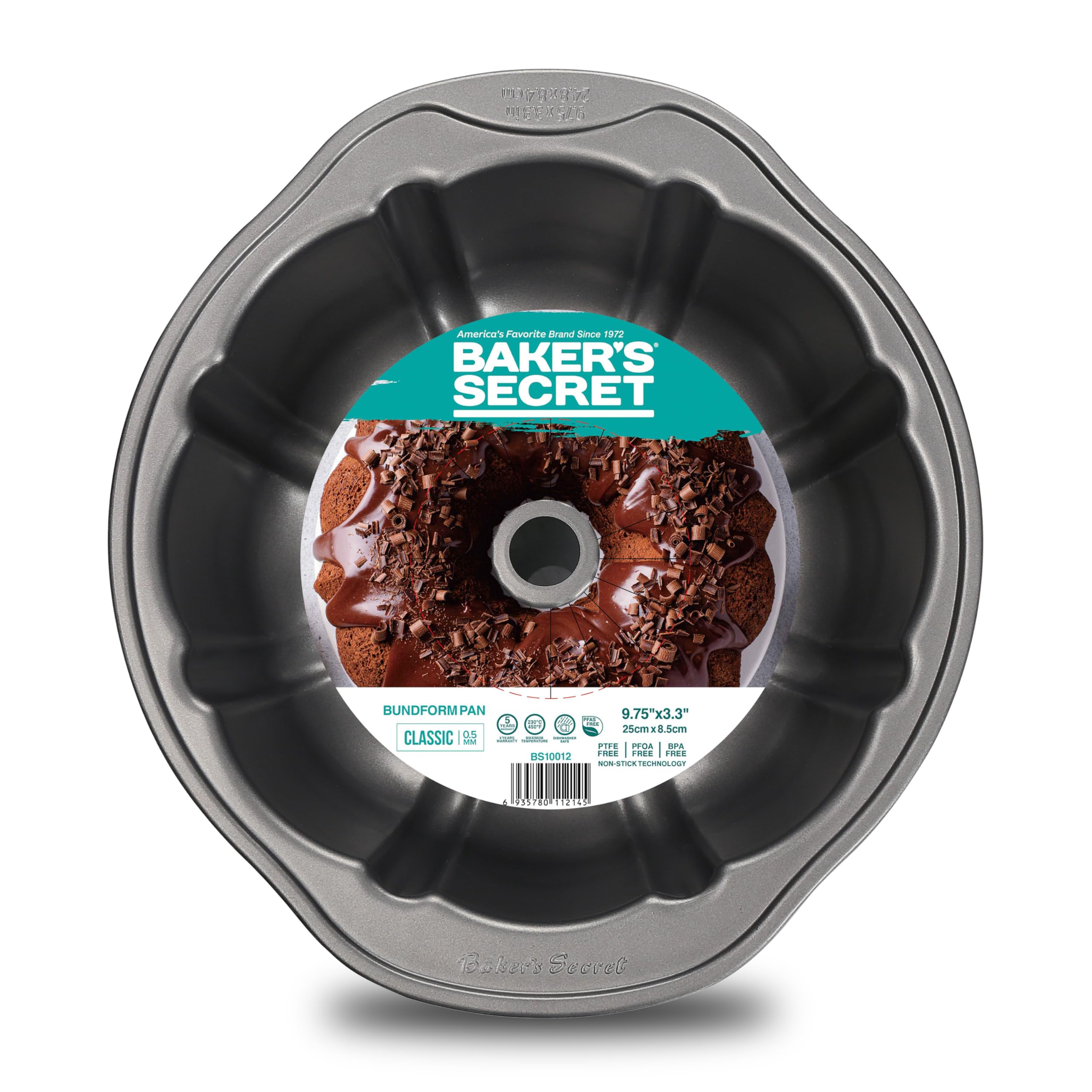 Baker's Secret Fluted Cake Pan 9.75