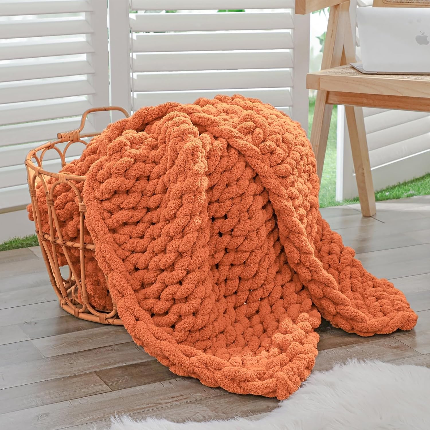 Bigacogo Chunky Knit Blanket Throw 40