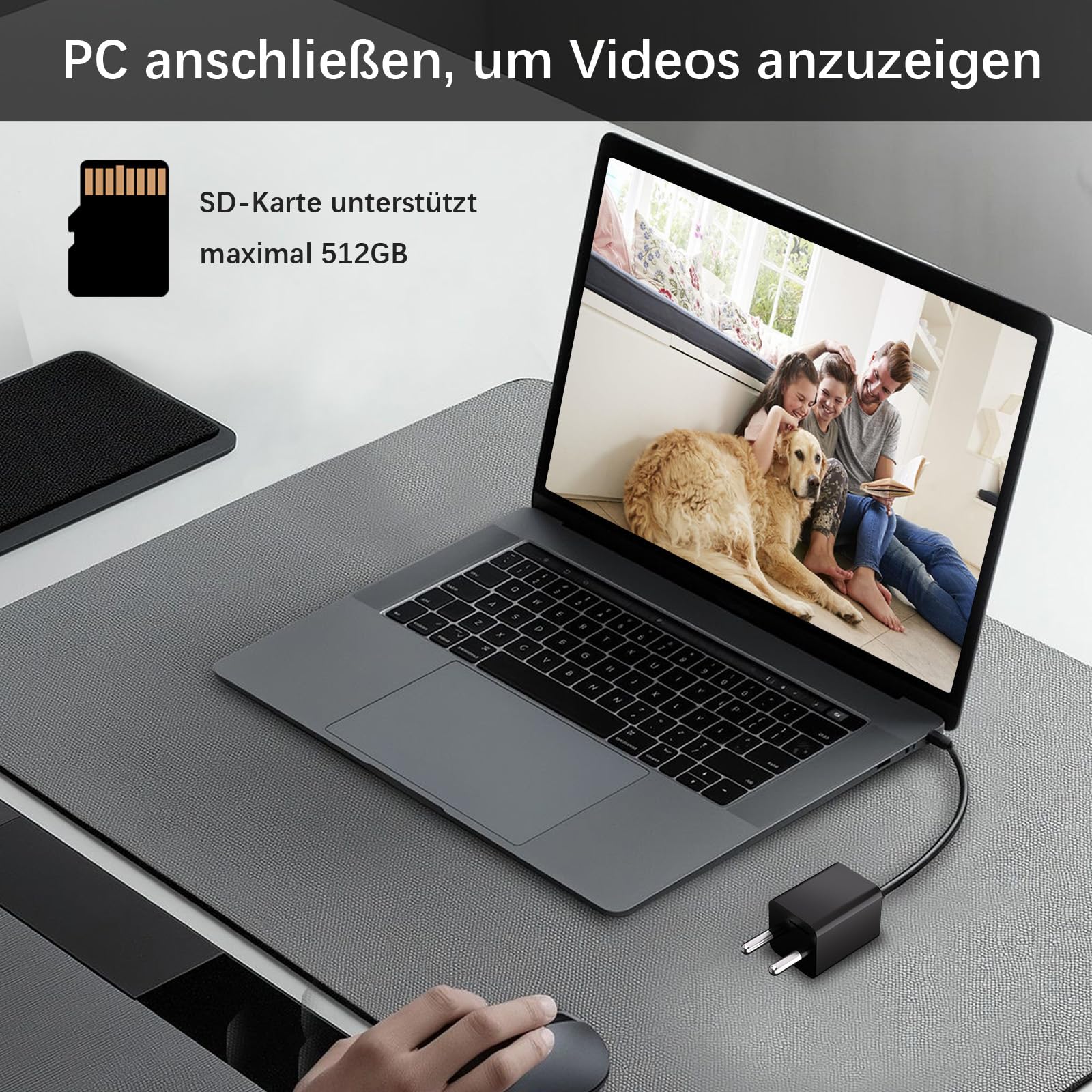 Mini Kamera, HD-Innenüberwachungskamera, mit kontinuierlicher Aufnahme-/Bewegungserkennungsfunktion, geeignet für Sicherheitsüberwachung in Hausinnenräumen, Büros und anderen Szenarien, ohne Wi-Fi