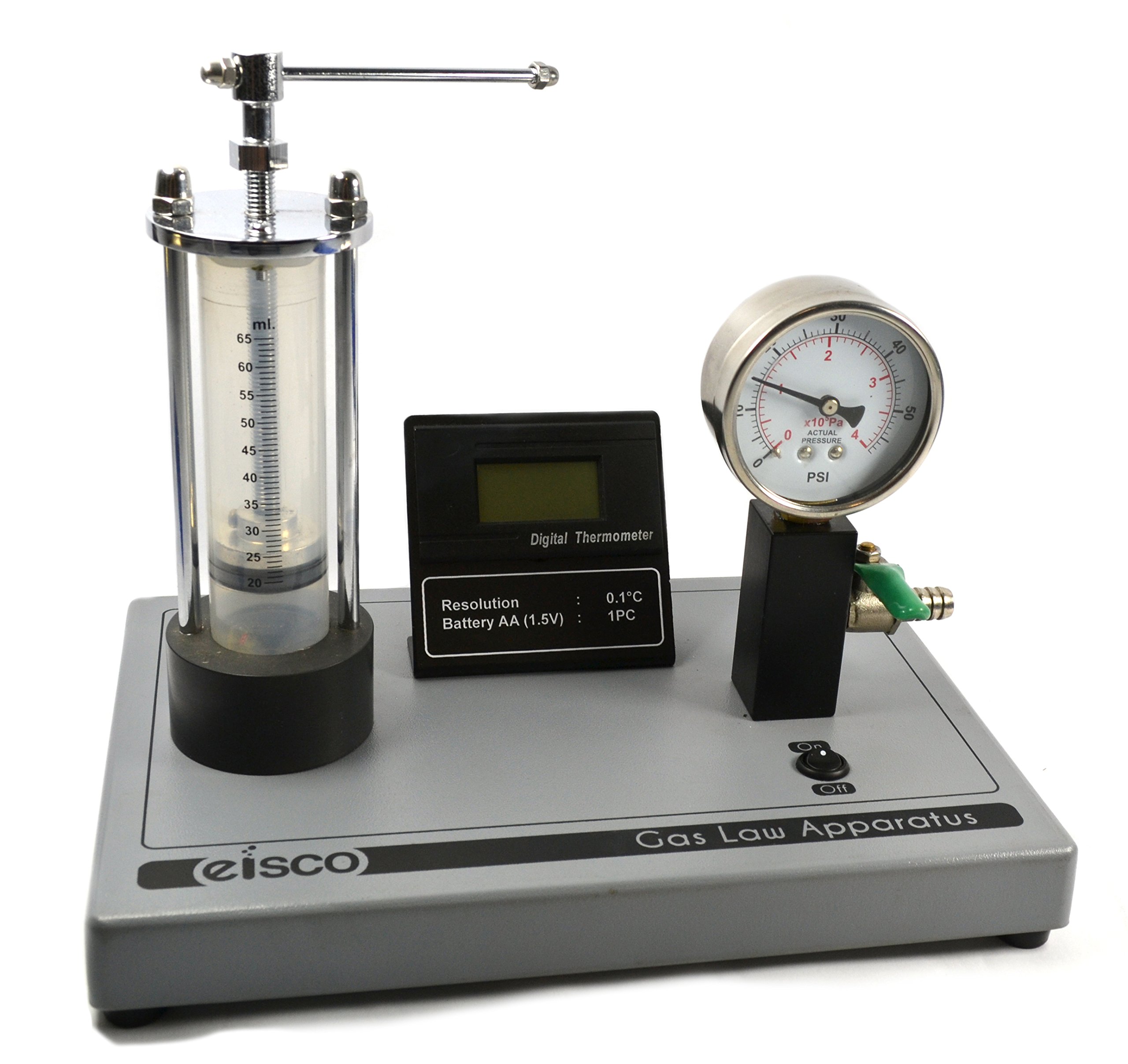 Eisco - Boyle's Law Apparatus for Visual Study of Air Pressure and Gas Volume with Manometer & Metal Base