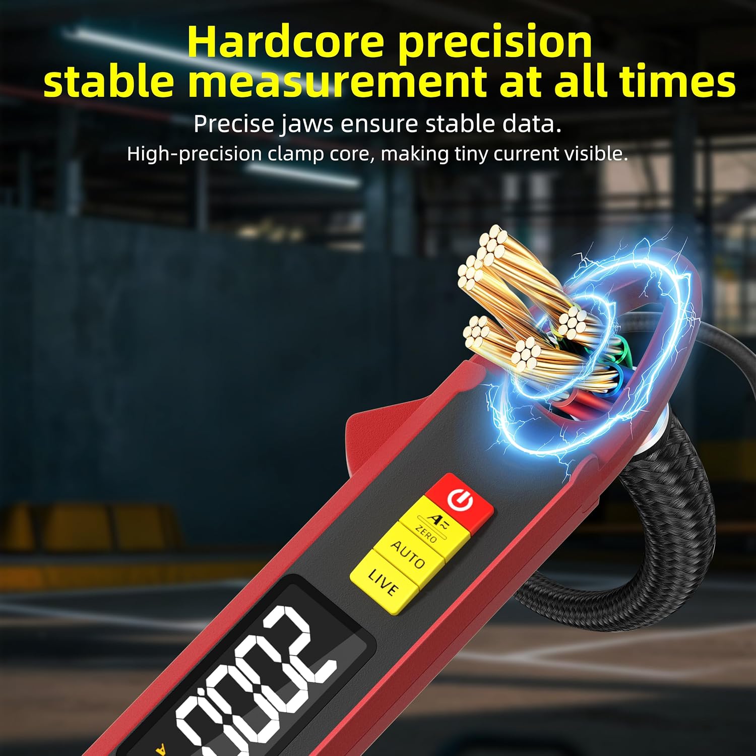 BSIDE UX2 Digital Clamp Meter 200A AC/DC Current clamp | True RMS Auto-Ranging 6000 Counts Meter Hz Temperature Capacitance Live Check Low Impedance Voltage Tester