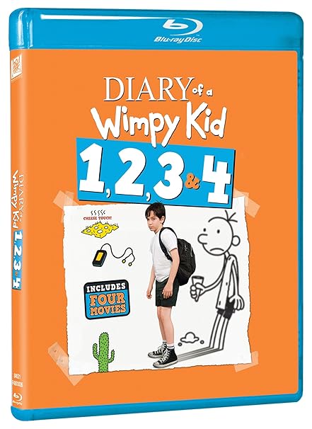 Diary of a Wimpy Kid - 4 Movies Collection: Diary of a Wimpy Kid + Diary of a Wimpy Kid 2: Rodrick Rules + Diary of a Wimpy Kid 3: Dog Days + Diary of a Wimpy Kid 4: The Long Haul (4-Disc Box Set)