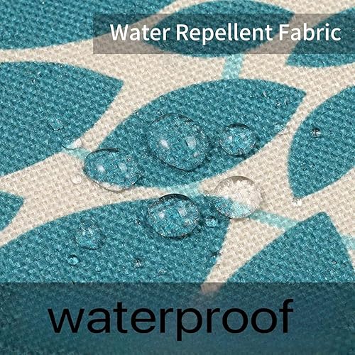 Miniatura 3 de HW-4081 - Juego de 4 fundas de almohada bohemias de 28 x 28 pulgadas, con flores de verano, para exteriores, impermeables, de lino, cuadradas, para