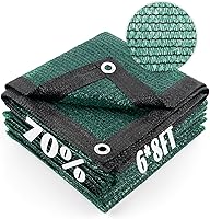 Vista 121 de Cool Area 70% Tela para Sombra Solar con Ojales, Lona de Malla para Cubierta de Plantas 6.5x16.5 pies, Toldo para Patio, Jardín, Pérgola, Verde