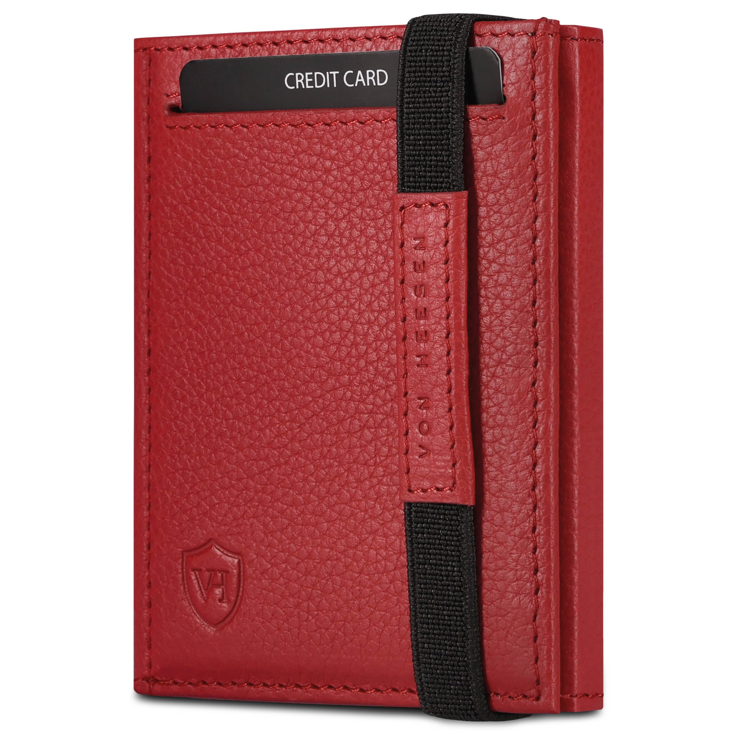 VON HEESEN Slim Wallet mit RFID-Schutz - Mini Geldbörse Herren & Damen klein - Kreditkartenetui Kartenetui - Geldbeutel Portmonee Portemonnaie
