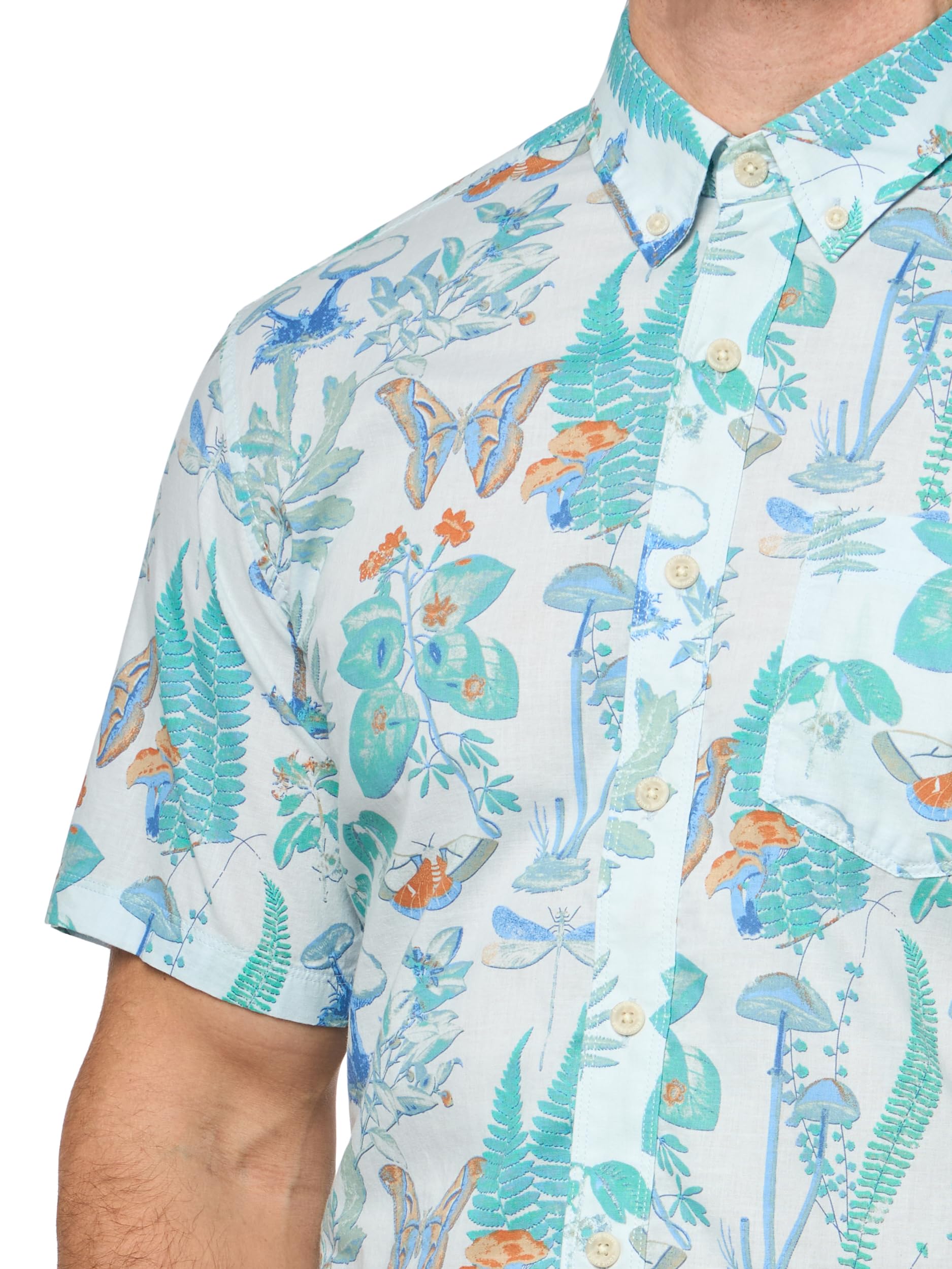 Eddie Bauer Eddie Bauer Printed Baja Shirt Camicia a Maniche Corte Baja Stampata Uomo