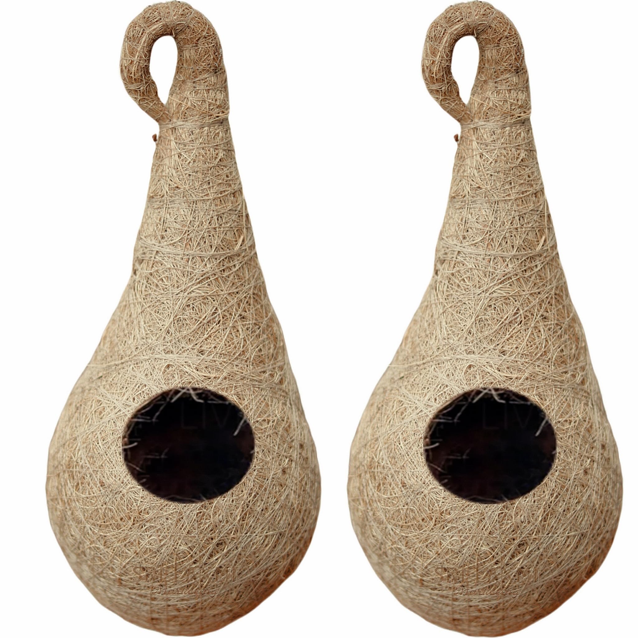 Organic Bird Nest for Balcony Handmade Bird House Small Birds breeding Bird cage and Balcony(Set of 2) (B0D2Y4JBG6) Amazon Price History, Amazon Price Tracker