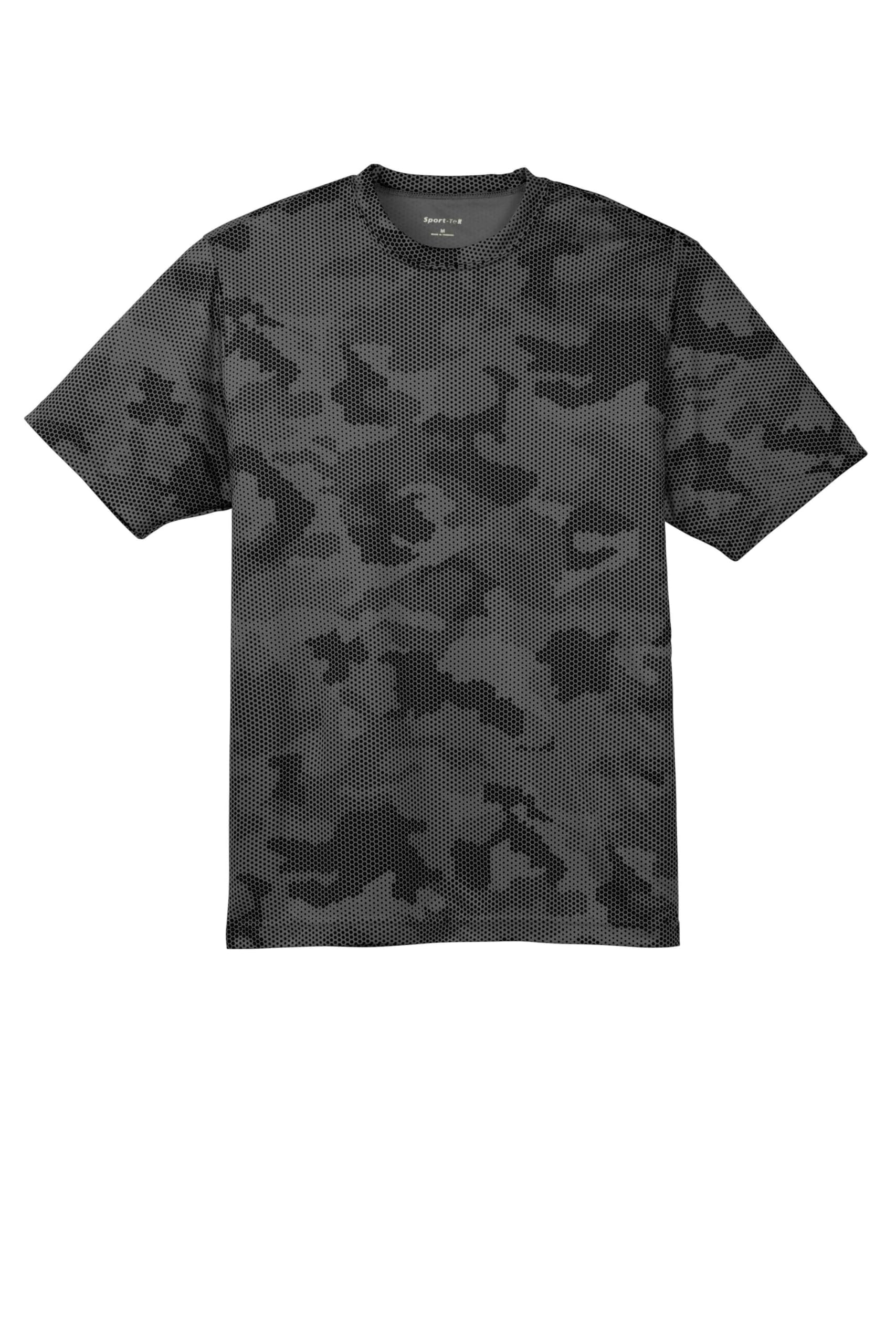 SPORT-TEK CamoHex Tee | Athletic T-Shirt for Men & Women, Stylish Workout Top for Gym & Casual Fashion