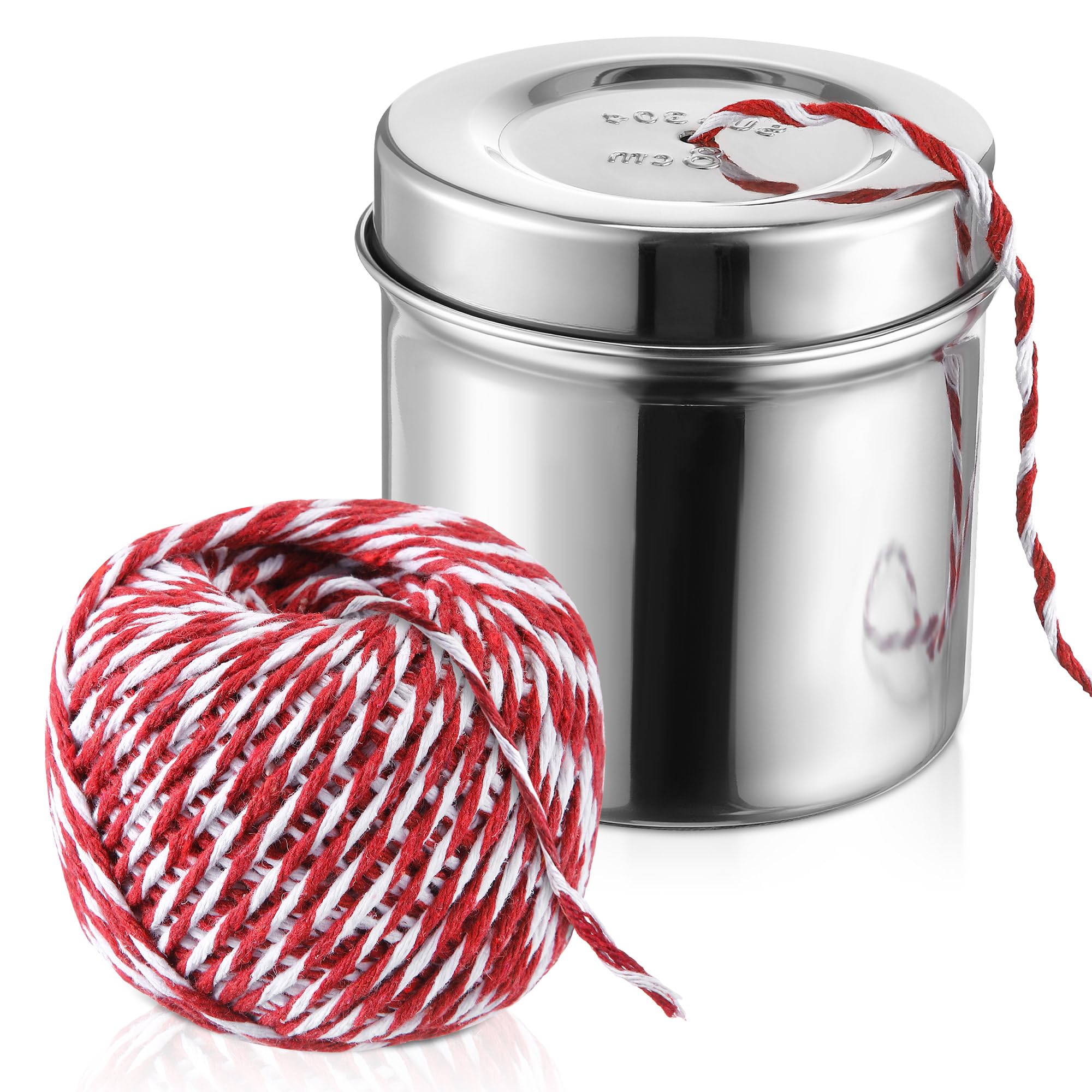 1 Set Kitchen Twine with Stainless Steel Dispenser Butcher Twine, Red