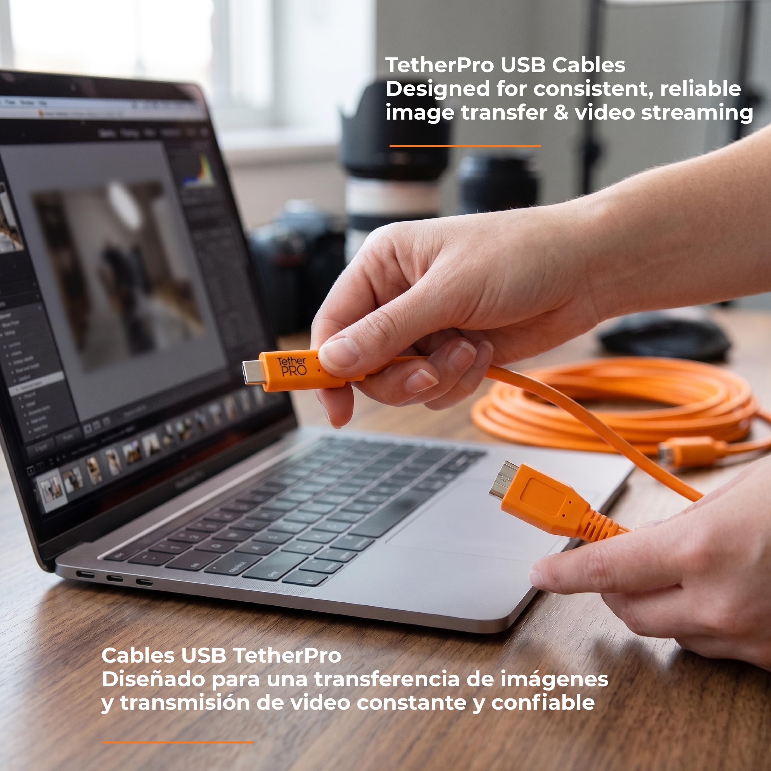 Tether Tools USB-C a 3.0 Micro- B 4,60 m naranja