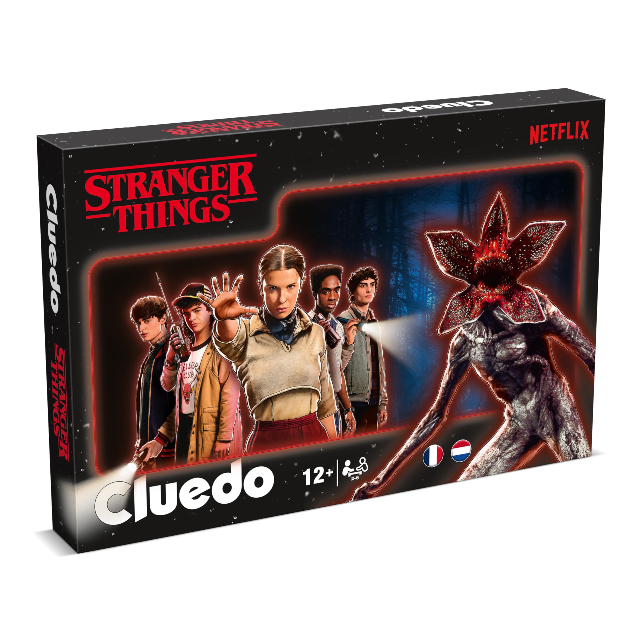 Winning Moves Gioco di società Stranger Things dai 12 anni in su, da 2 a 6 giocatori, gioco cooperativo ispirato alla serie cult, avventura ed eccitazione nell'universo del mondo sul retro