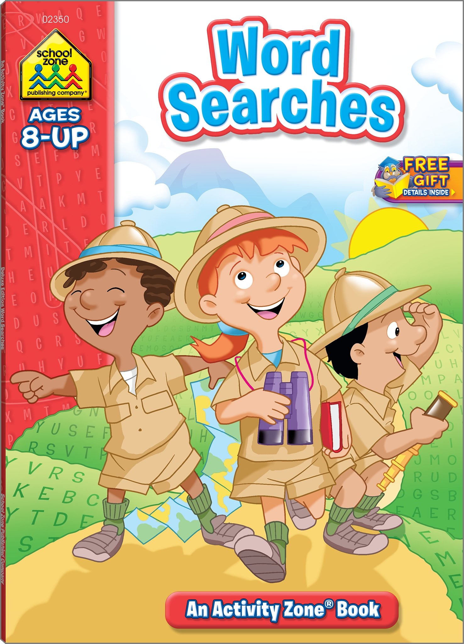 School Zone - Word Searches Workbook - 64 Pages, Ages 8+, 2nd Grade, 3rd Grade, Reading Comprehension, Vocabulary, Critical Thinking, Geography, and ... Workbook Series) (Deluxe Edition 64-Page)