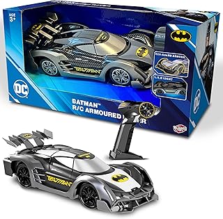 BLADEZ Batman RC Armoured Racer, DC Comics, Remote Control Vehicle with LED Lights, Easy to Use for Children Aged 3+, Fully Functional, RC 1 20, Licensed Toy, Toyz