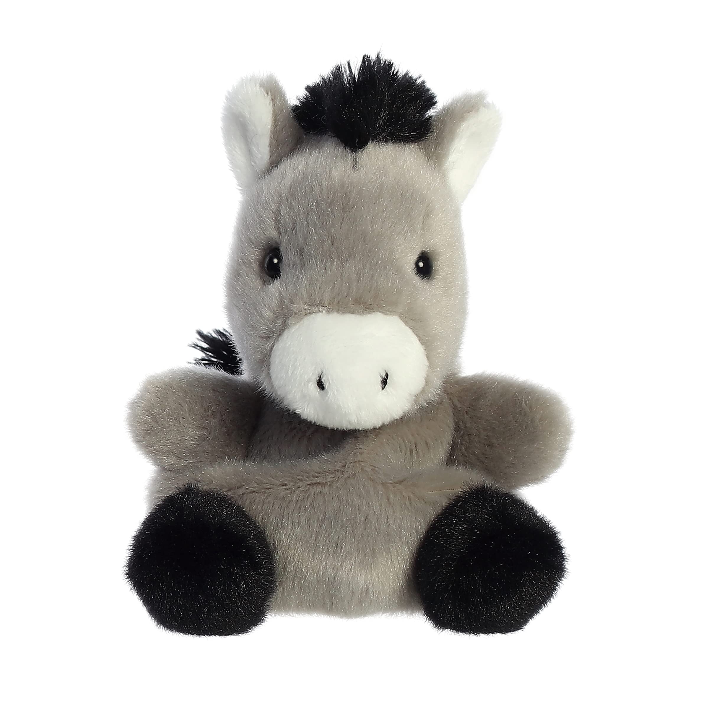 Aurora® Adorable Palm Pals™ Eli Donkey™ Stuffed Animal - Fun Collectible Plush for Kids and Adult Collectors - Perfect for Decorating Rooms and Birthday Gifts - Gray 4.5 Inches