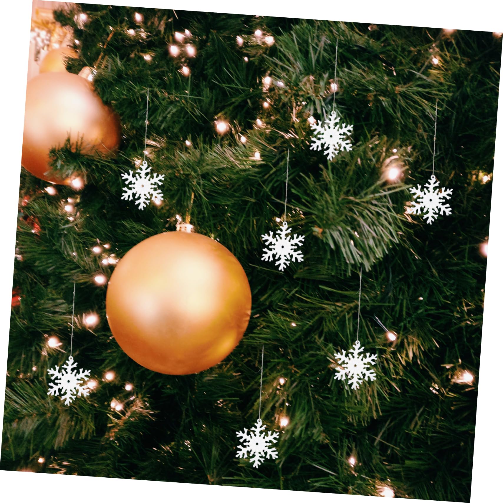 Alipis 144stücke Weihnachtsbaum Schneeflocken Ornament Weiße Transparente Hängende Dekorationen Für Festliche Anlässe Schneethema Weihnachtsdeko Für Zuhause Und Partys