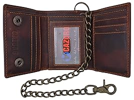 小物 RRL tracker chain wallet made in Italy RRL Leather Chain Wallet Black Over Brown - MILWORKS