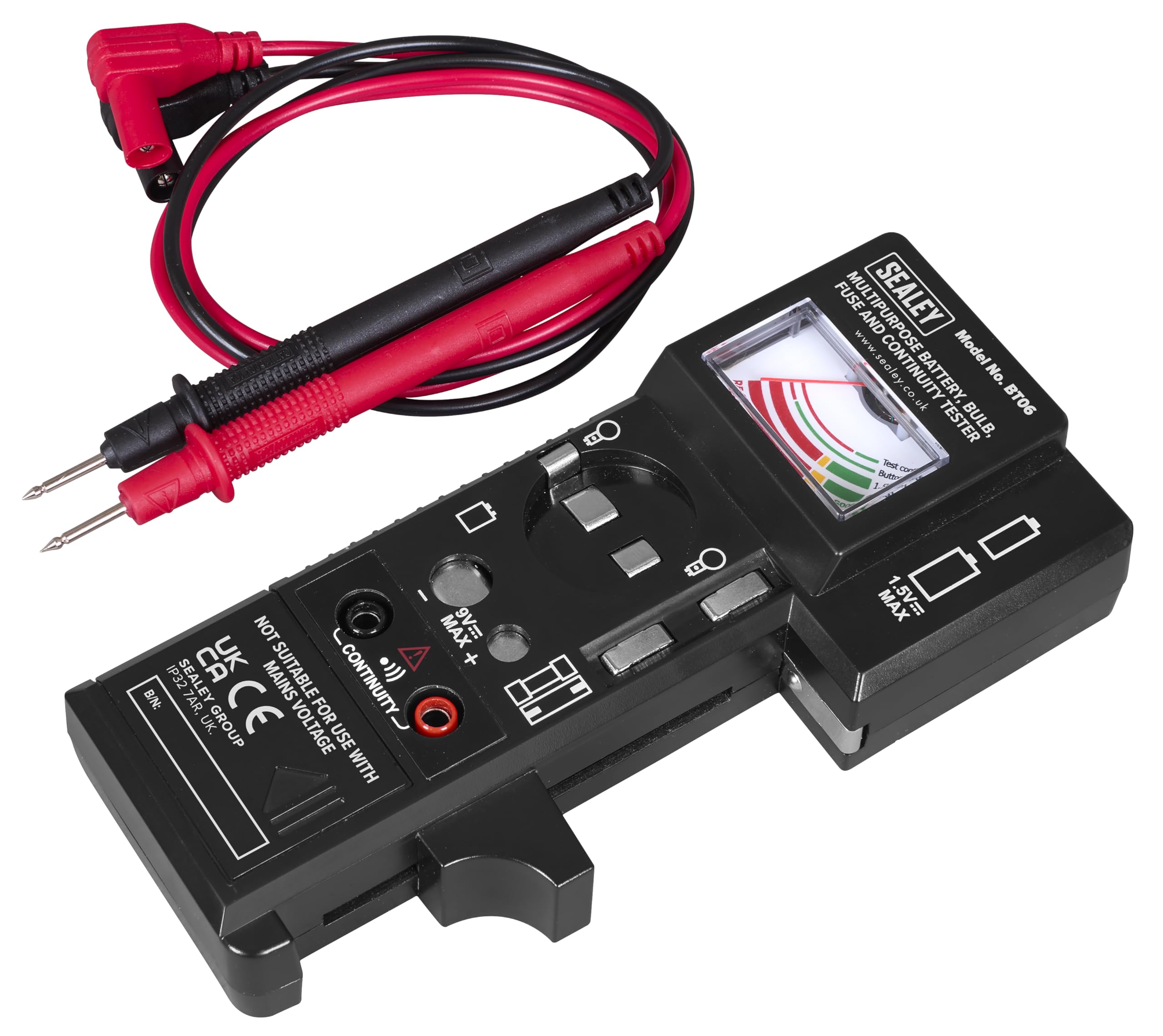 Sealey Bt06 Multipurpose Battery, Bulb, Fuse And Continuity Tester