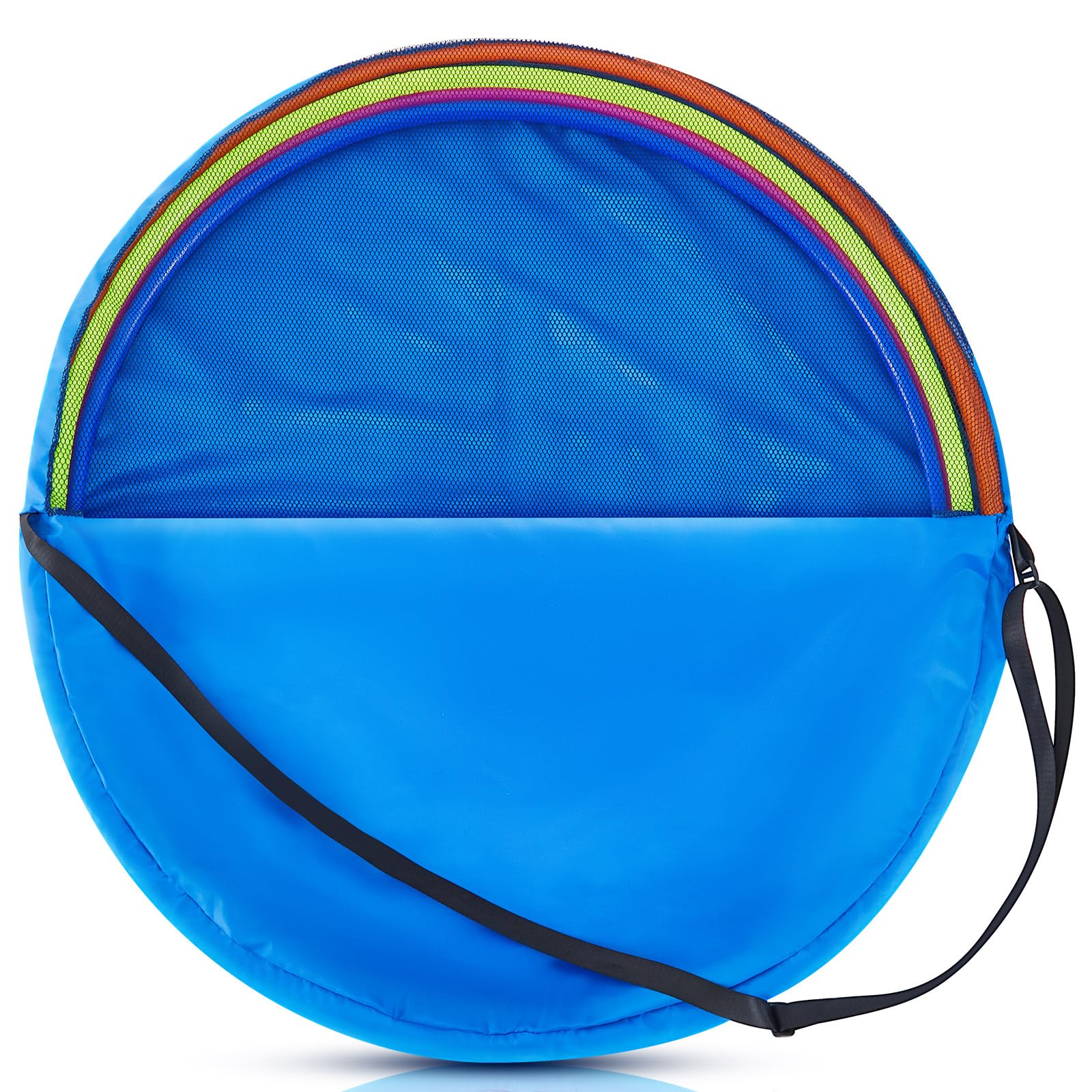 Dansydaisy Hoop Storage Bag 36 inch Exercise Hoop Bag Blue Obstacle Course Ring Bag Large Plastic Playground Storage Bag for Adult Gymnastics Practice Party Games Educational Activities Holiday Decor