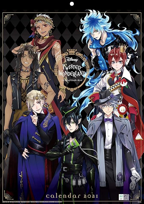 Amazon エンスカイ ディズニー ツイステッドワンダーランド 21年 カレンダー 壁掛け Cl カレンダー 文房具 オフィス用品