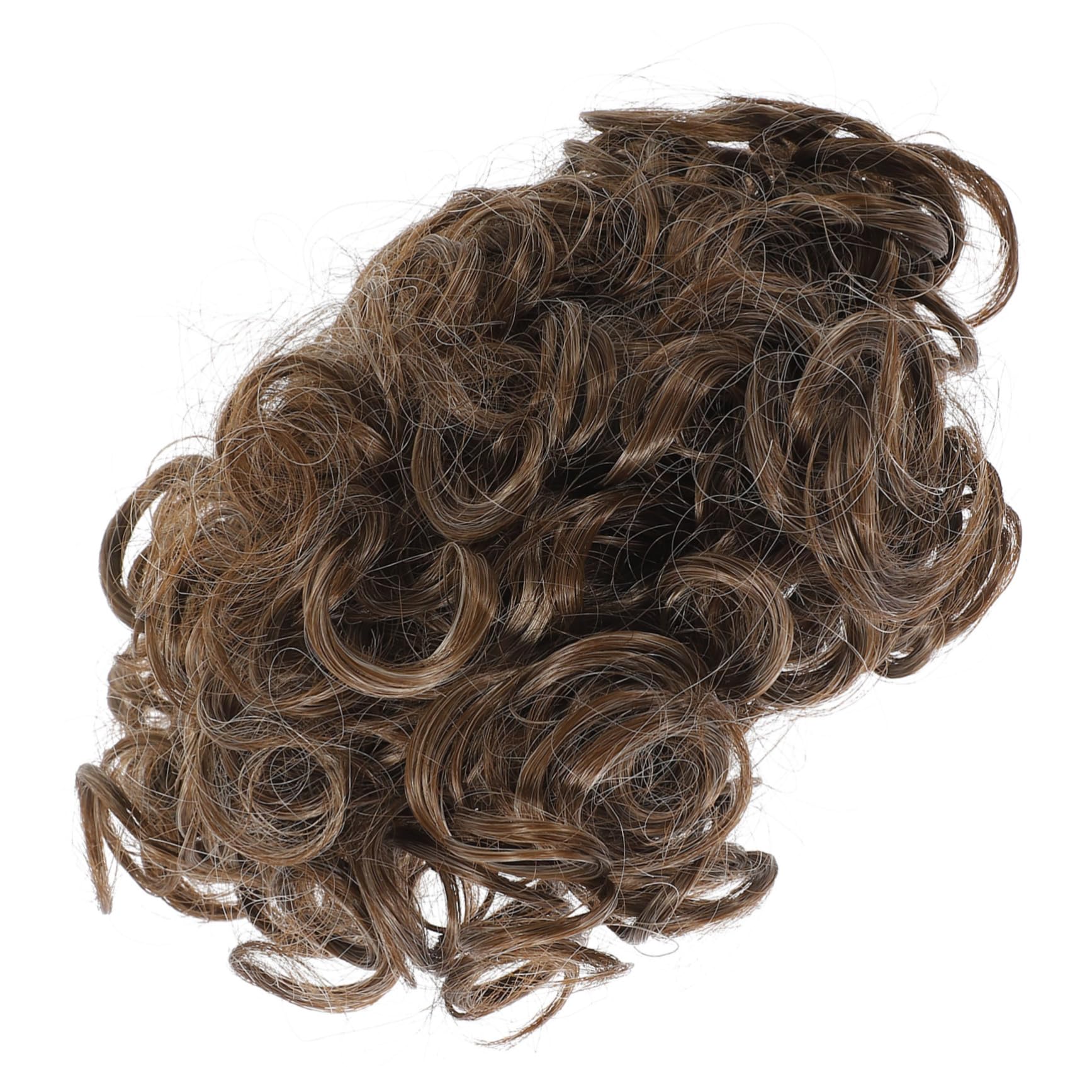 WOFASHPURET Fake Hair Bun Extension Curly Chignon Hairpiece for Women Easy to Use High Temperature for Weddings Parties and Daily Wear Messy Bun Style