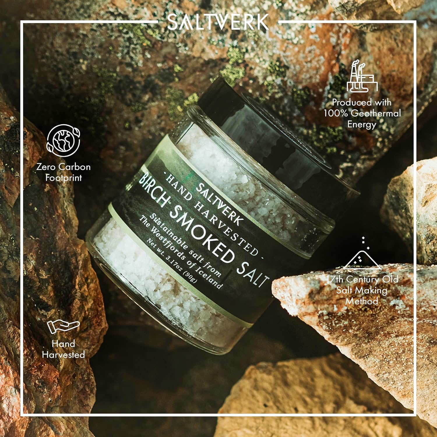 Saltverk Icelandic Sea Salt - Flaky Pure + Birch Smoked Bundle