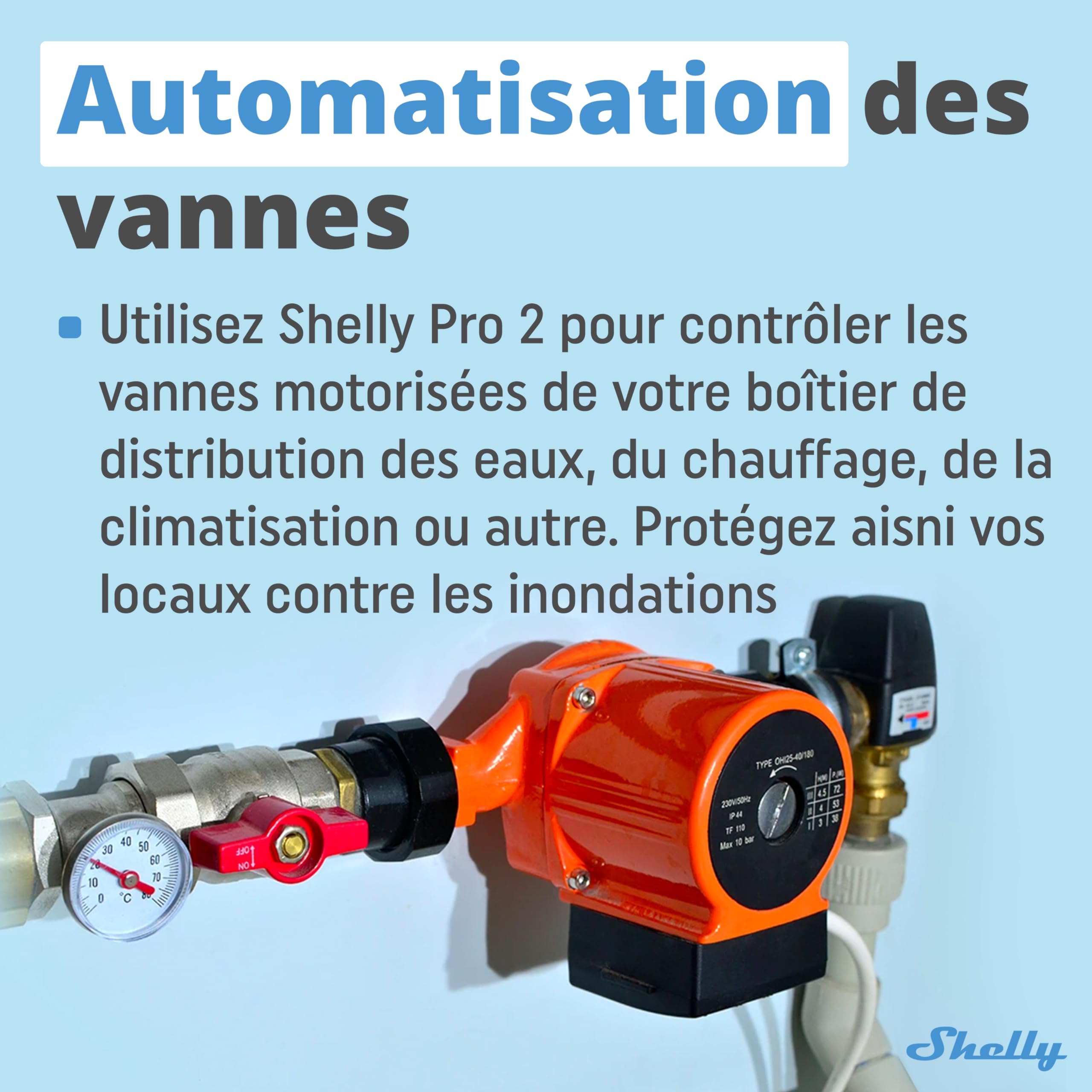 Shelly Pro 2 - Interrupteur connecté sur rail DIN, Commutateur W-Fi, LAN Biphasé - 25 A, Contacts secs, Contrôle à distance Éclairage, app iOS, Android, Compatible avec Alexa, Google Home, SmartThings