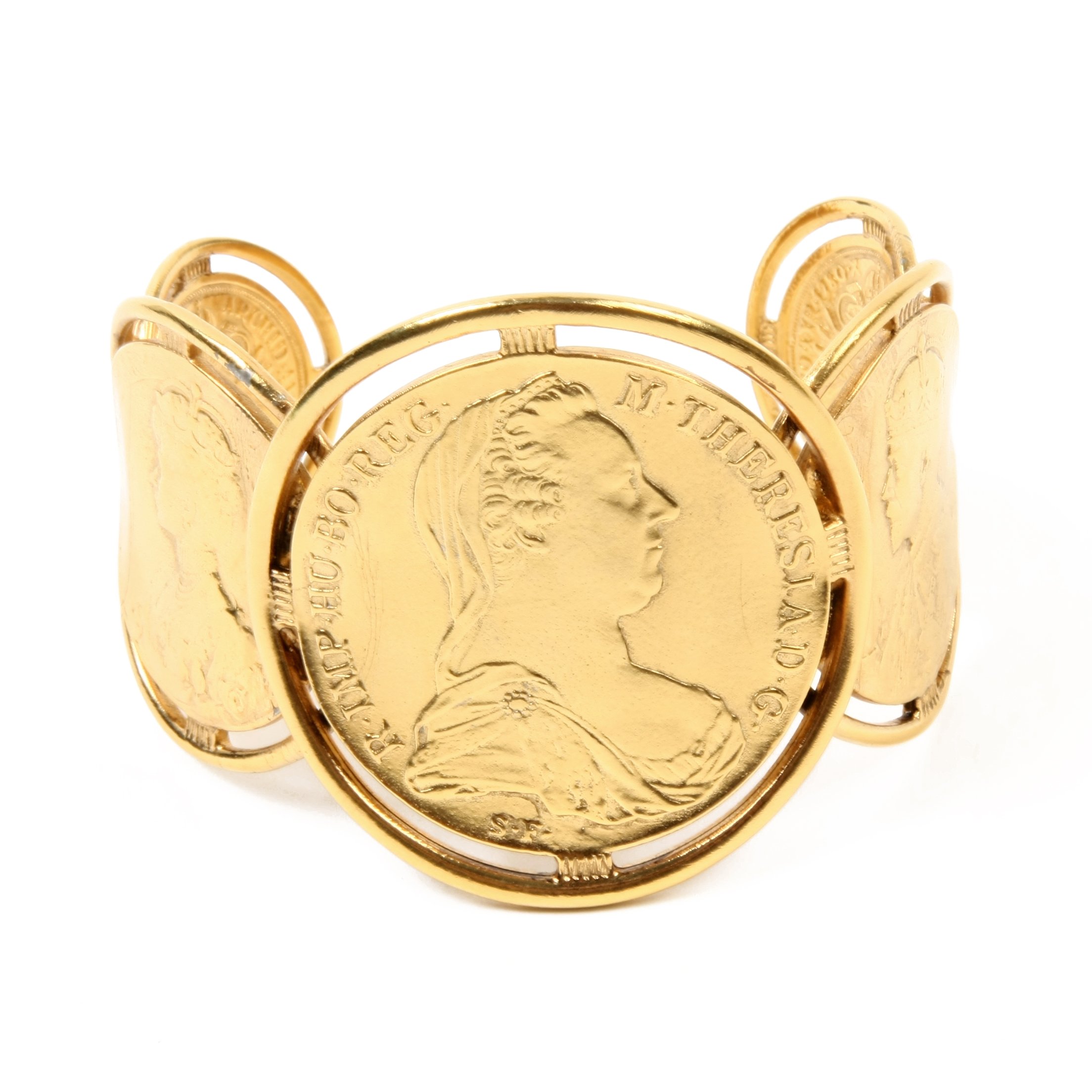 Ben-Amun Jewelry"Moroccan Coins" Cuff Bracelet, 2.5", One Size