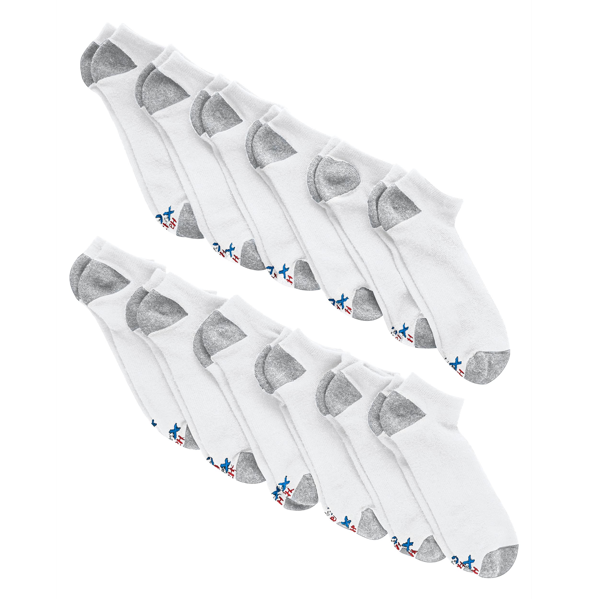 Hanes LTAC14 Mężczyźni Hanes X-temp Herrensocken, Leicht, Niedrig Geschnitten Und Ohne Show, 12er-pack (12 w zestawie)