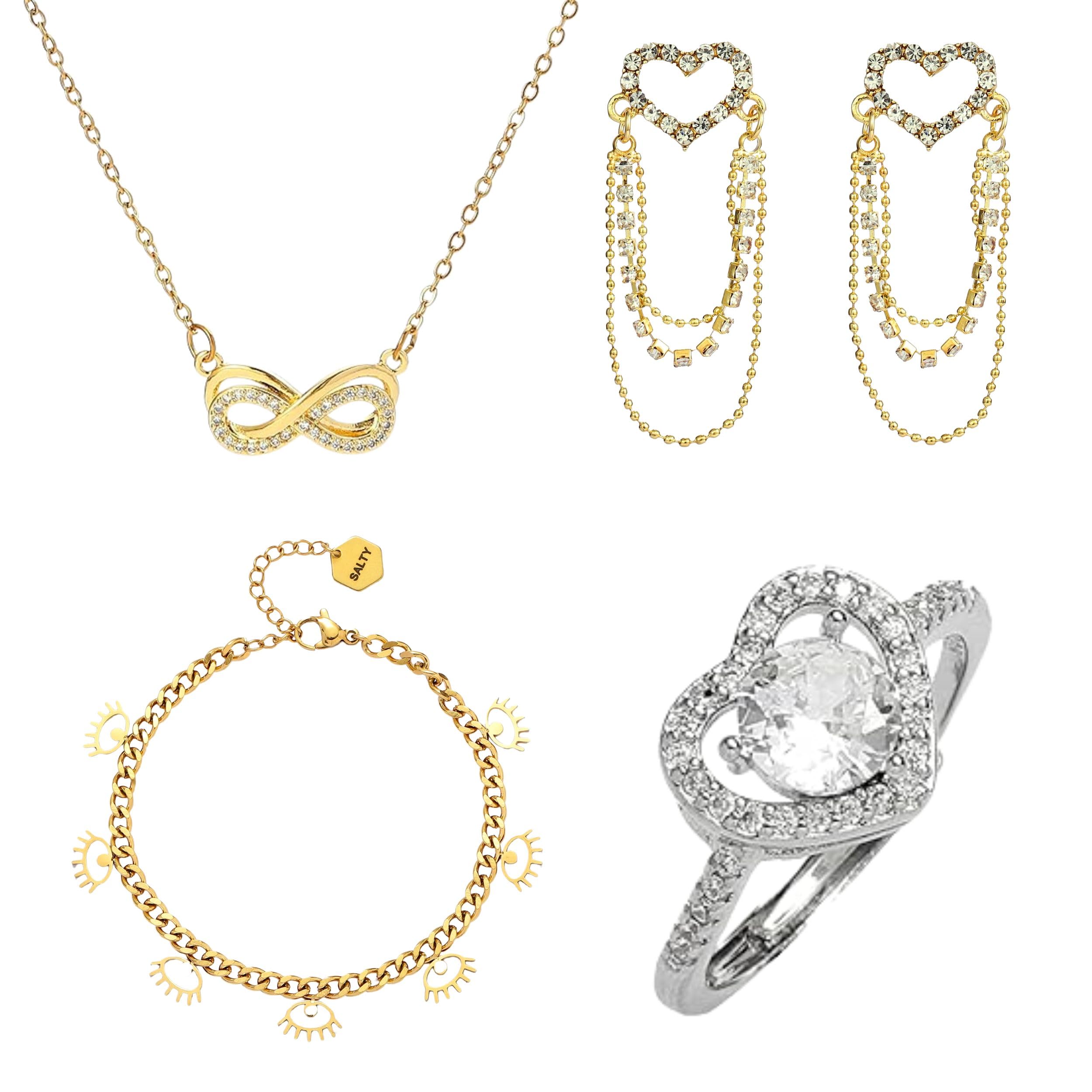 Anti Tarnish HeartBeat Fancy Gift Box | Jewellery Set for Women | Latest Stylish Minimal Jewelry | Modern Design Aesthetic Accessories | Ideal for Gifting-image-1