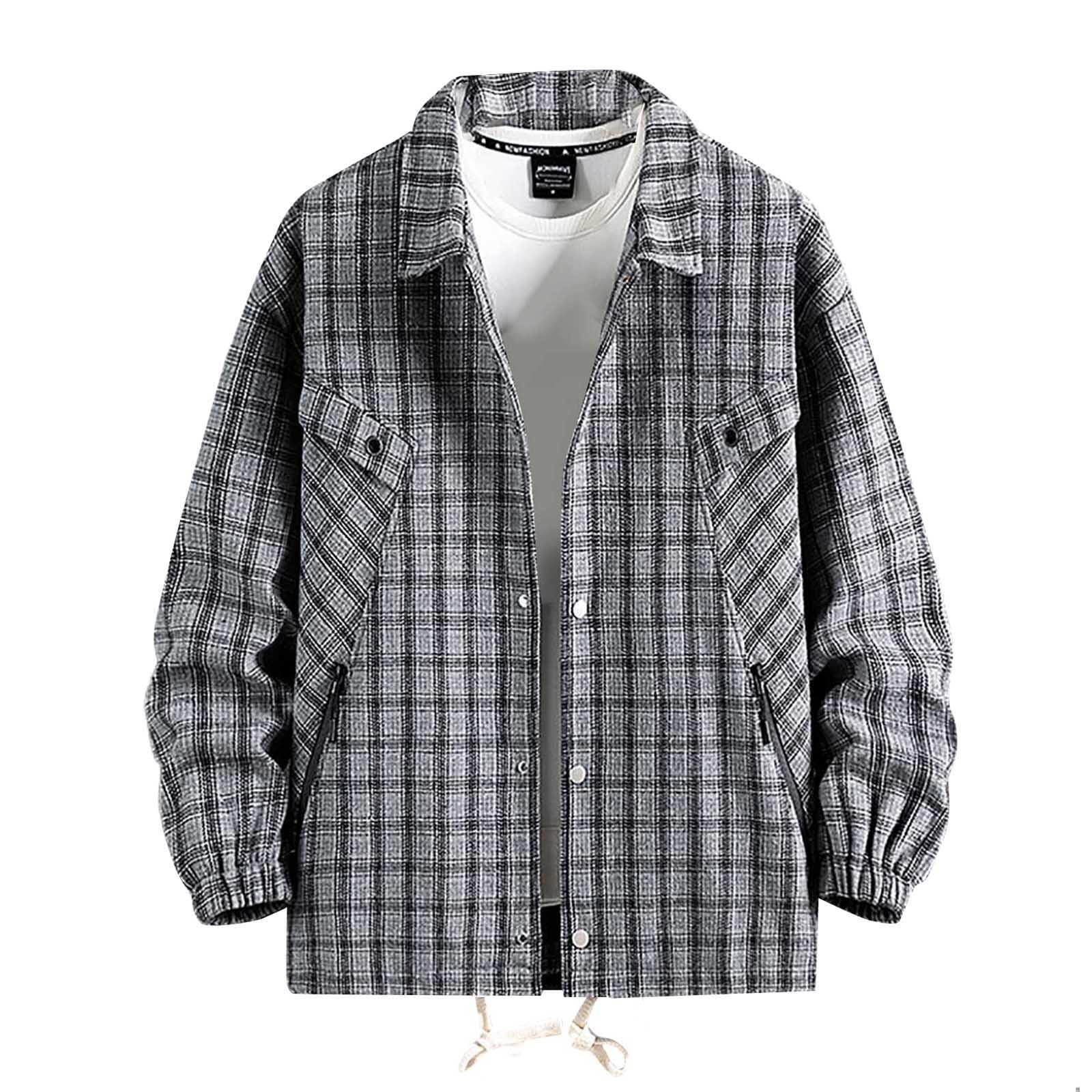 Camisa a cuadros para hombre, manga larga, informal, básica, a cuadros, para hombre, corte regular, camisa de franela, camisa de leñador, camisa de negocios, camisa de trabajo, camisa para hombre