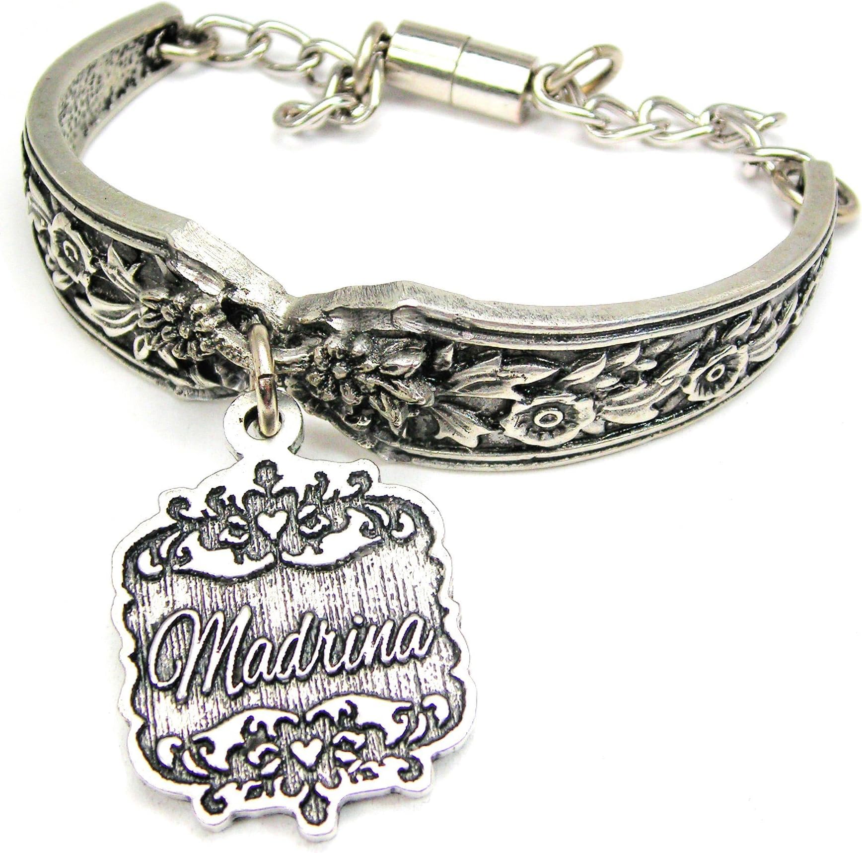 Chubby Chico Charms Madrina Victorian Scroll Vintage Spoon Chain Bracelet