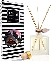 Vista 31 de LOVSPA - Set de difusor de junco, difusor de aceite con fragancia de grosella roja festiva y madera con varillas, accesorios de fragancia