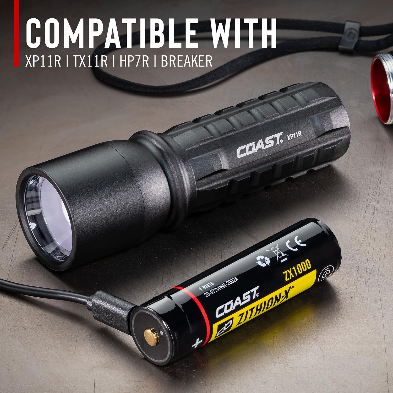 Coast ZX1000 ZITHION-X Li-Ion Rechargeable Battery for The XP11R