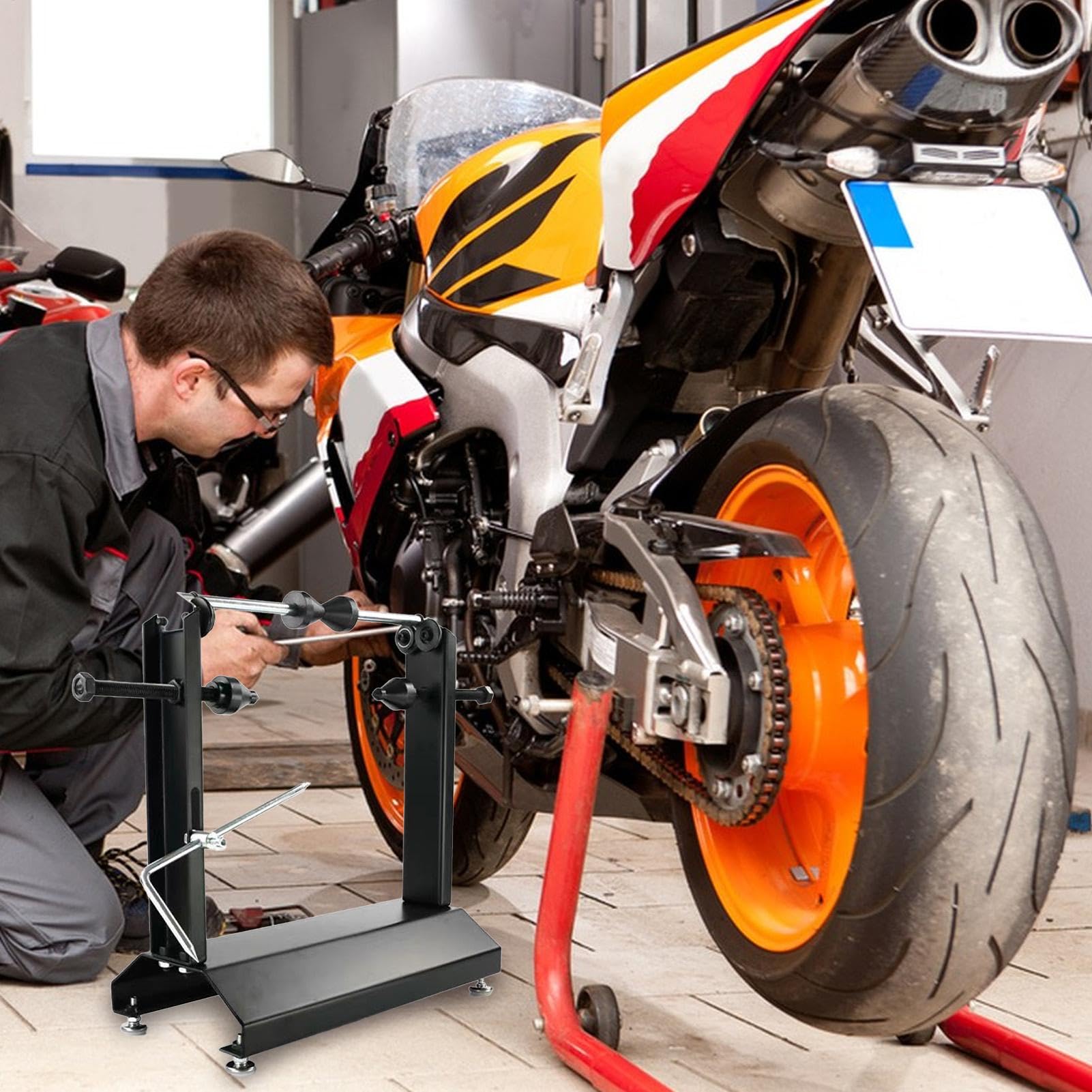 Bilanciatore dei Pneumatici, bilanciamento dei Pneumatici Motociclisti Spin | Strumenti di bilanciamento per impieghi pesanti, strumenti di
