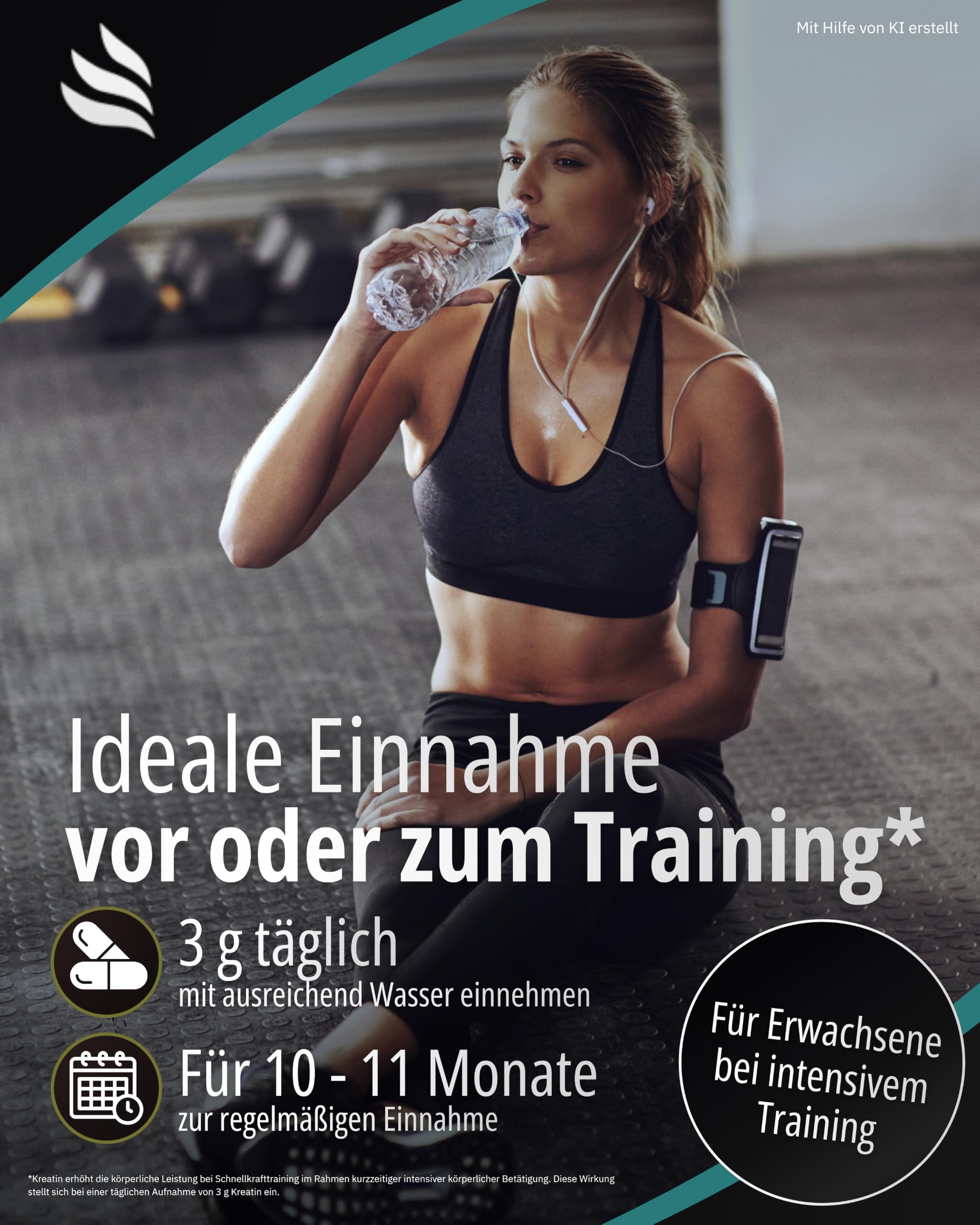 BIOMENTA Creapure Creatin Monohydrat I 1.000 g Pulver